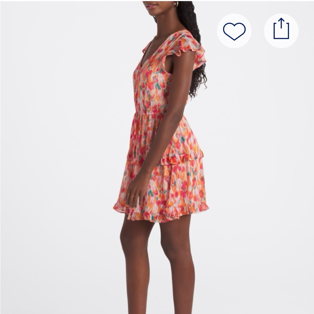 Vibrant Multicolor Ruffle Mini Dress - Picture 3 of 7
